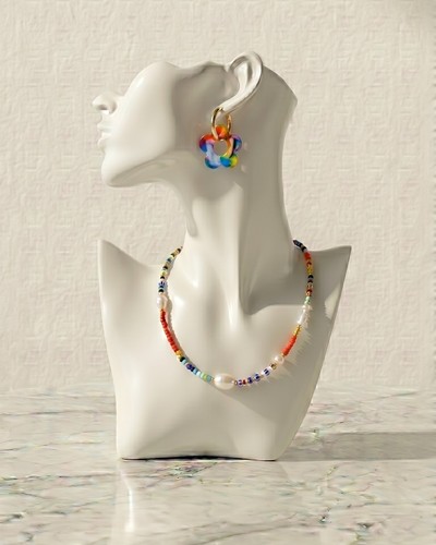 Parure sculpturale corail - parure,