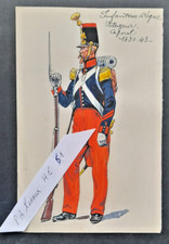 P-A Leroux Original Painting July Monarchy Corporal Voltigeur