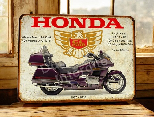 Plaque métal vintage honda - plaque,