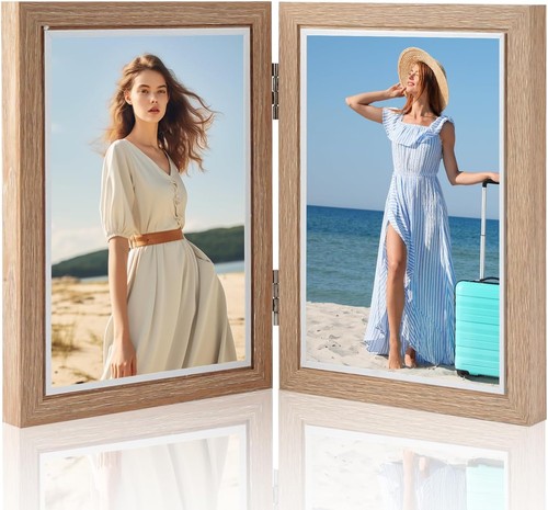 Cadre photo pliable double - cadre,