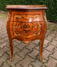 Commode Chest Louis XVI French Mahogany Bronze Ormolu Inlaid Vintage Drawer