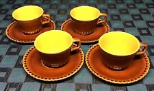 Lot of 4 Antique Digoin Sarreguemines Slipper Large Cups And Saucers