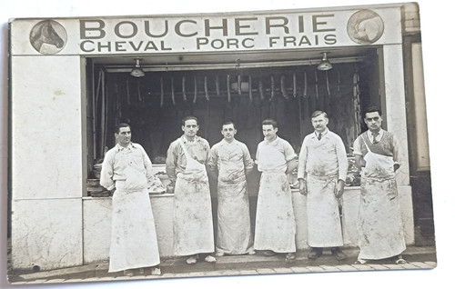 Cpa carte photo boucherie - cpa,