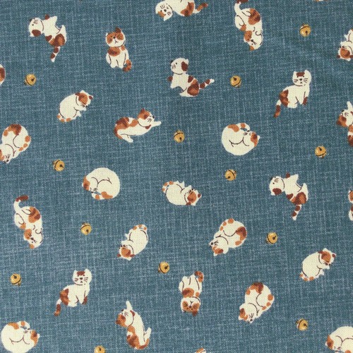 Tissu japonais chats - tissu,