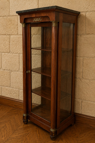 Vitrine style empire acajou - style,