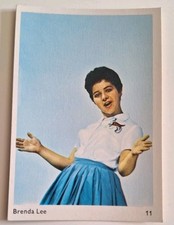 Carte Carton Vintage 1960 Numéro 11 Brenda Lee Distributeur Chewing-gum Brabo 