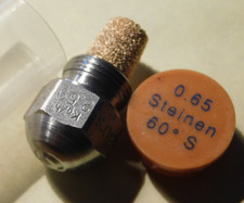BUSE GICLEUR de BRULEUR CHAUDIERE fuel QUALITE usa STEINEN 0.65 60° S 60S fioul