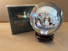 Crystalart Tong Dynasty Collection Reverse Hand Painted Cavalier King Charles