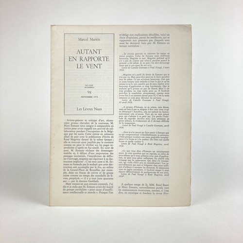 Marcel mariën autant en - autant,
