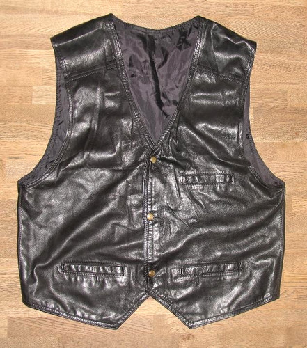 Homme gilet cuir - cuir, /