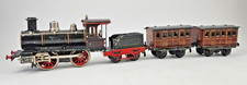 Locomotive et tender Märklin échelle 1 et 2 voitures voyageurs ancien état d'...