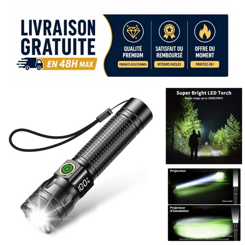 Lampe torche led rechargeable - torche,