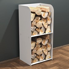 Étagère À Bois De Foyer En Acier Massif, Revêtue Par Poudre, Emboîtable