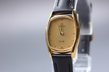 Vintage 1983 Omega De Ville Gold Plated Champagne Dial Quartz Watch [Near Mint]