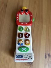 Vintage VTech SmartStart Play Phone Tiny Touch Musical Lights Up Talks Works!