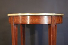 Table bouillotte marquetée