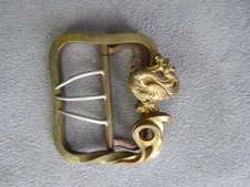 BELT BUCKLE, antique, decorated with DRAGON.