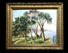 Marine painting seaside French school first half 20th century HSP