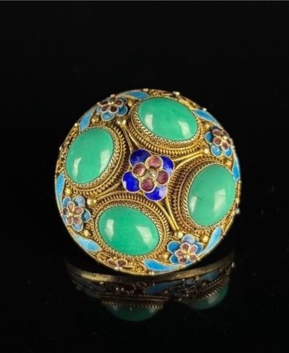 Broche ronde vermeil