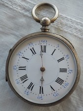MONTRE DE GOUSSET ANCIENNE ARGENT MASSIF ANTIQUE SILVER POCKET WATCH
