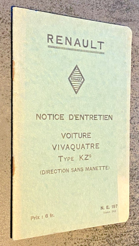 Notice entretien renault - notice,