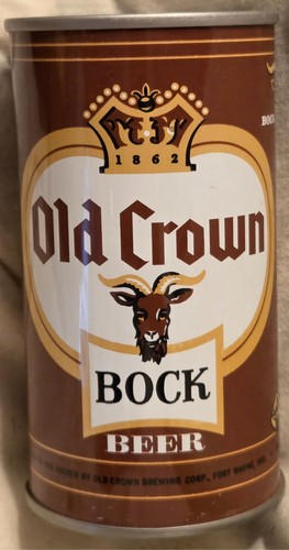 Old crown bock beer - old, can