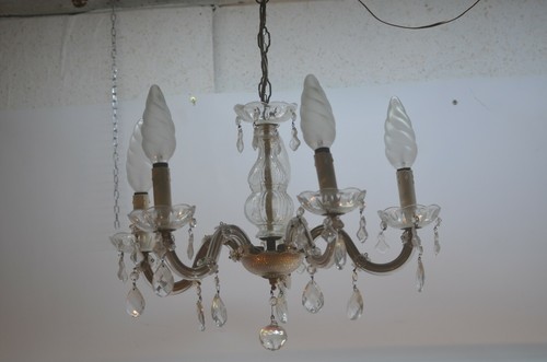 Ancien lustre pampille cristal - ancien,