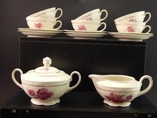 Précieux Antique Service Te' Porcelaine Zeh SCHERZER BAVARIA Décoration Rose
