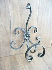 Porte-Manteau Murale En Fer Forgé À Un Poste Noir