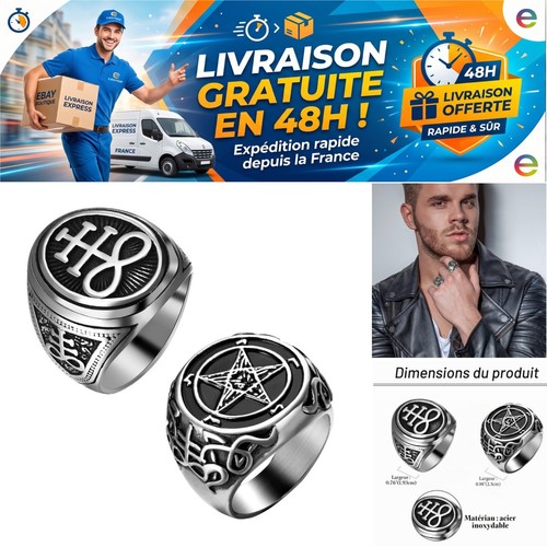 Bague chevalière homme biker - bague,