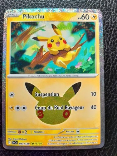 Carte pokémon pikachu 041 - pokémon,