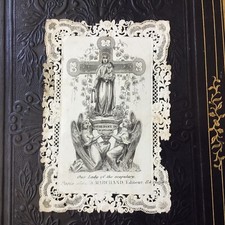 CANIVET Merchant Angels Notre Dame Scapular 19th Century HOLY CARD 19thC Santino
