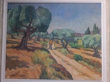Peinture ancienne huile sur