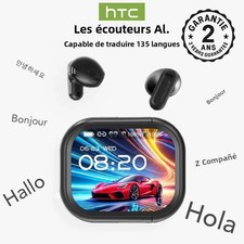 Ecouteur Bluetooth 6.0 Casque Audio IA Traducteur Instantané Ecran Tactile LCD