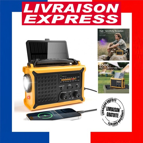 Radio portable solaire mesqool - radio,