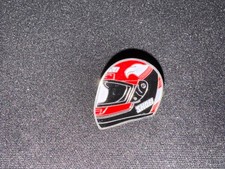 (V4) VINTAGE ENAMEL BADGE PINS COLLECTION HELMET CAR MOTORCYCLE SHOEI BLACK RED