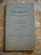 NOTICE D'ENTRETIEN PEUGEOT