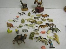 lot of farm and wild animals antique toy