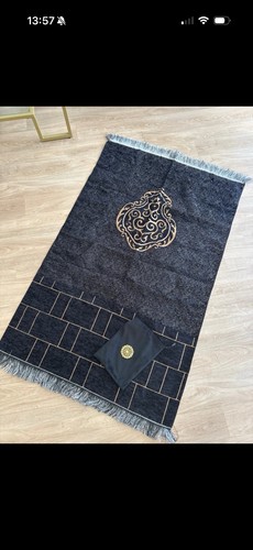 Tapis prière souple noir