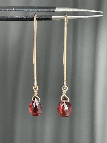 Boucles oreilles grenats - boucles,
