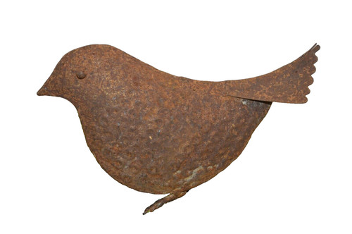 Statue oiseau acier corten - acier,