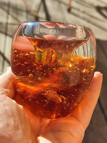 Petit pot verre massif - en,