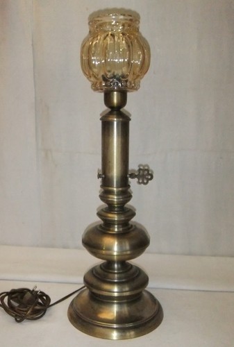 Lampe vintage tulipe verre