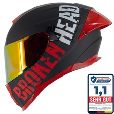 Casque Intégral BeProud Pro Sport Rouge Avec Visière Solaire + Visière Miroir