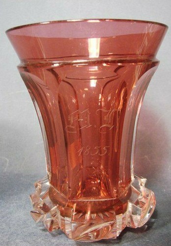 Biedermeier gobelet en verre - -,