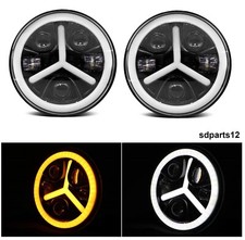 2 Phares à LED Rond 75W 7