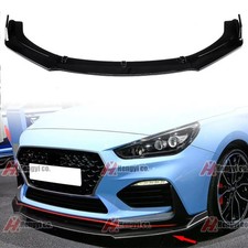 Pour Hyundai i30 N MK3 Spoiler Lèvre Lame Jupe Pare-Choc Avant Noir Brillant