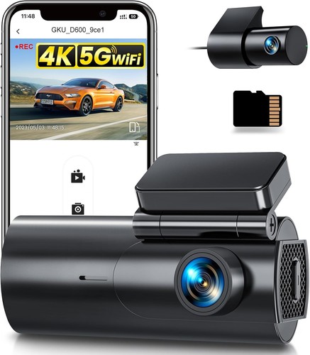 Gku dashcam voiture avant - 4k,