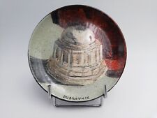 Antique Round Enamel Wall Painting "Onofrio Fountain in Dubrovnik"