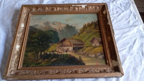 Tableau ancien peinture - , à